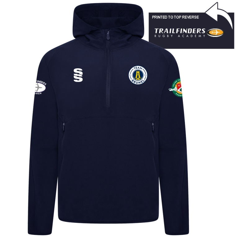 Brunel and Ealing Trailfinders Rugby - Dual Elite 1/4 Zip Hoody / Rain Jacket - Unisex Fit