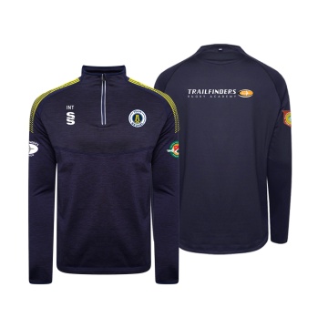 Brunel and Ealing Trailfinders Rugby - 1/4 Zip Dual Performance Top - Unisex Fit