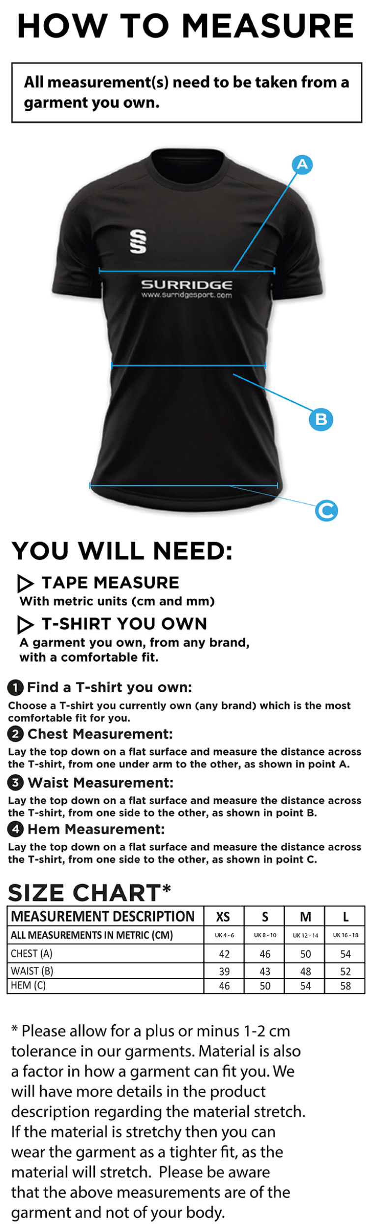 Brunel and Ealing Trailfinders Rugby - Volt T-Shirt - Women's Fit - Size Guide