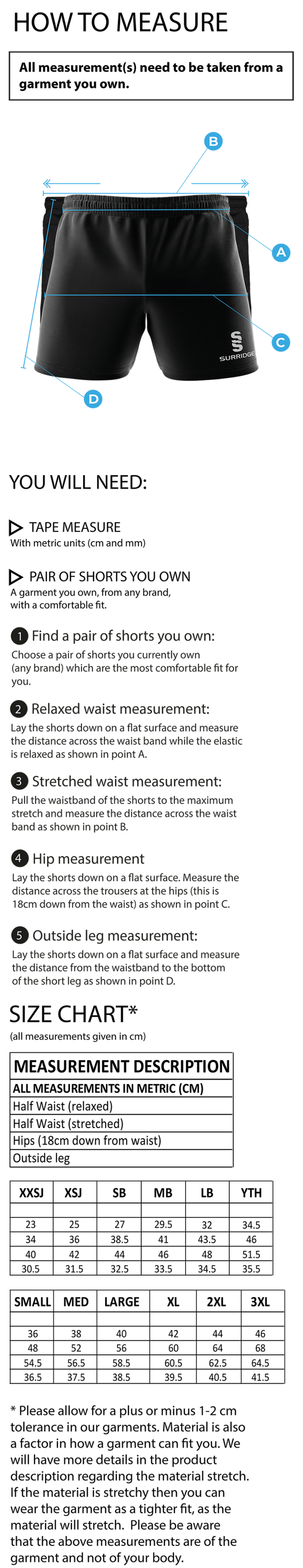 Brunel University and Ealing Trailfinders Rugby Premier Rugby Short Navy (2nd) - Size Guide