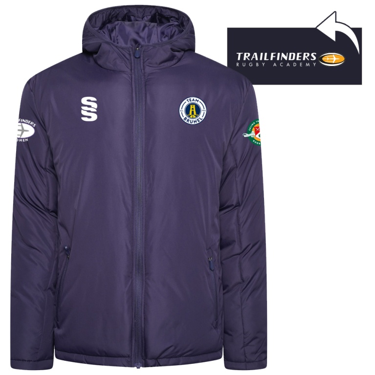 Brunel University and Ealing Trailfinders Rugby Ct Padded Jacket : Navy